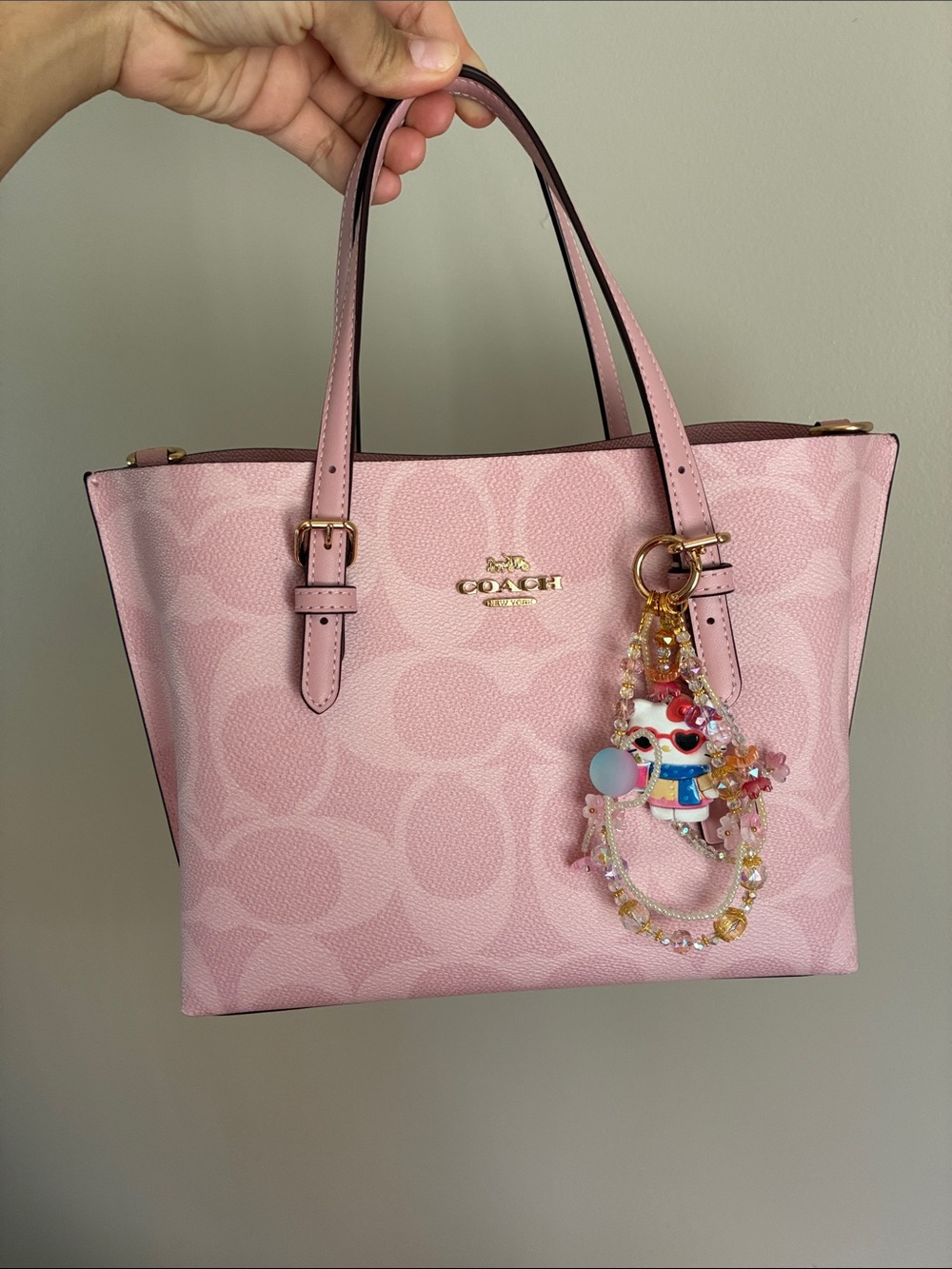 Hello Kitty Beaded Phone Charm Keyring Bag Charm